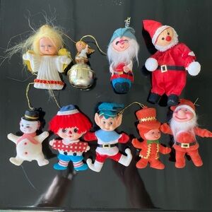 (9) MCM / Vintage Christmas Ornaments. Lot of 9.
Festive Holiday Ornament Set